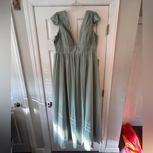 NWT, NEVER WORN, NEVER ALTERED bridal dress by Revelry in Sage size US 20.